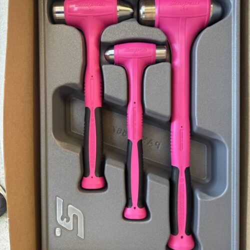 Snap-on Tools 6pc Dead Blow Hammer Set 6pc 16 32 & 56 oz New Open Box Pink