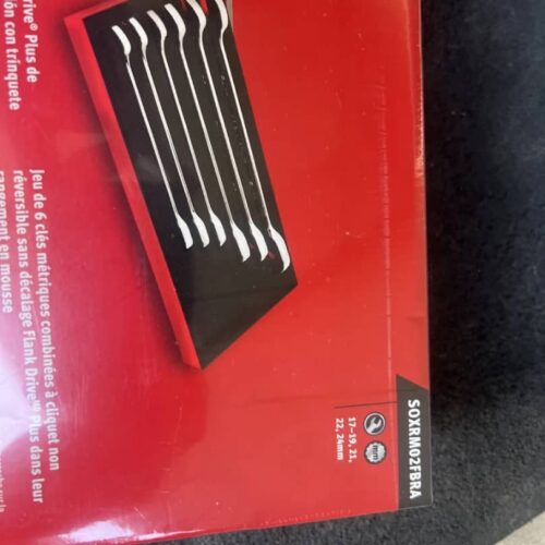Snap On Tools SOXRM02FBRA 6 Piece Metric Ratcheting Wrench Set with Foam
