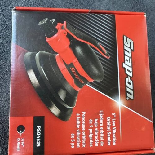 Snap-on PSO4525 5″ Low Vibration Orbital Palm Air Sander Red